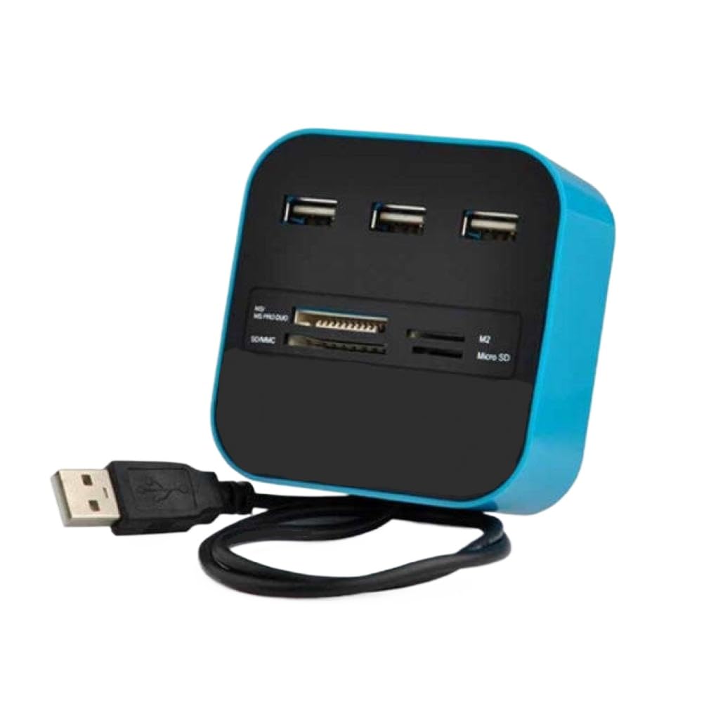 USB Hub 2 0 3 Ports with TF SD Card Reader Slot Speed USB Combo All in One