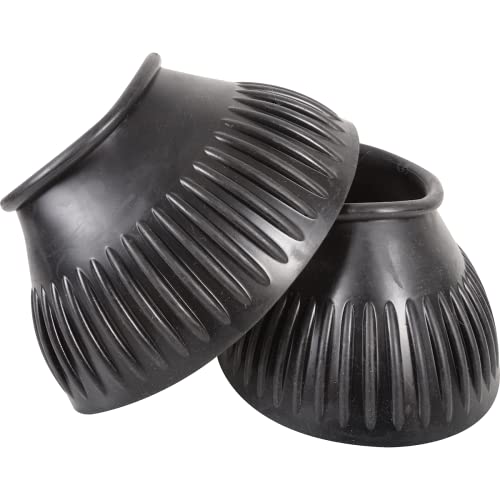 Image of Classic Equine Rubber Pull-On Bell Boots, Black, Medium