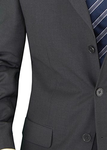Salvatore Exte Men's Three Button 2 Piece Classic Fit Suit Single Pleated Pants4