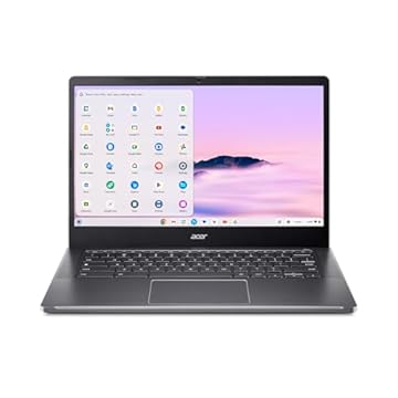 acer Laptop Chromebook Plus 514 com Google AI – Tela sensível ao toque IPS Full HD 1920 x 1080 de 14 polegadas | Intel Core i3-N305 | LPDDR5 de 8 GB | SSD de 128 GB | Wi-Fi 6E | Câmera FHD | Chrome OS