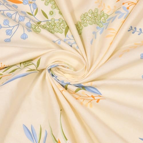 Image of Polycotton Bedsheet for Single Bed -Yellow |MerinoSingle07 Bedsheet Single Size Bed Supersoft|Single Bedsheet|Single Bedsheet with 1 Pillow Cover 60x90 Inch| Handcrafted Bed Sheets