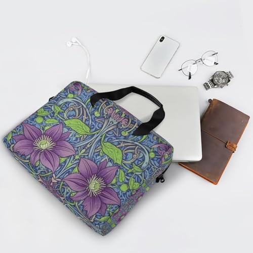 Funda para portátil 15-16 pulgadas patrón Clematis miniatura 7