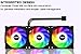 immagine 6upHere Ventola da Telecomando Controllo RGB LED 720mm Case per PC,Ventola di Raffreddamento della CPU,PF7206
