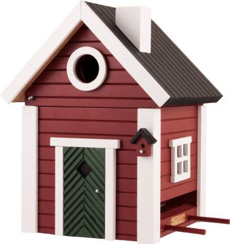 ワイルドライフガーデン社　鳥の巣箱／餌箱　スウェーデンデザイン (ベンガラ）のサムネイル