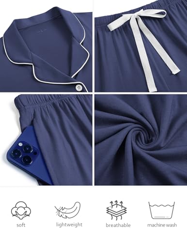 Image of HNG Pajama Sets for Women 2 Piece PJ Sets Short Sleeve Lounge Set Fashion Sleepwear XS-3XL