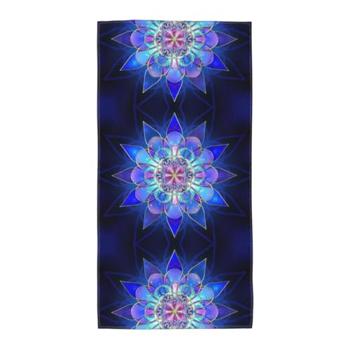 CHAbu Toalla larga rectangular con estampado de mandala, secado rápido, alta absorción de agua, esponjosa, suave, portátil, natación, viajes, gimnasio