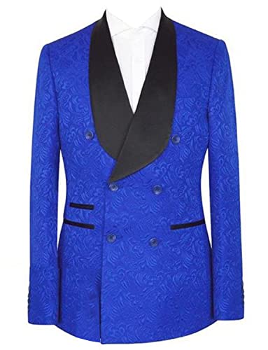 Costume jacquard homme et veste de mariage boutonnage croisé chic