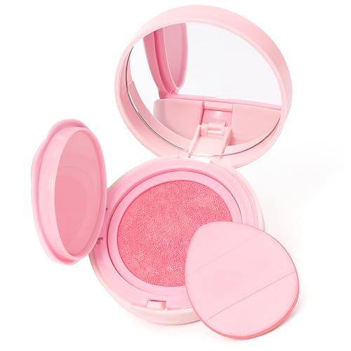 Erinde Cushion Blush, Langanhaltendes Flüssiges Rouge Mit Seidiger Textur, Einfach zu Verblenden, Für Ein Taufrisches Makeup Finish, Mit Integriertem Spiegel und Puff, Vegane & Tierversuchsfrei #03