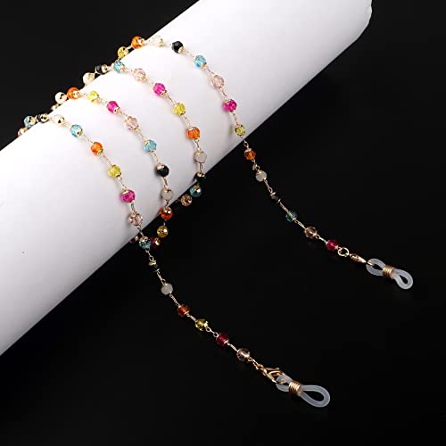 Chains Eyeglass Strap For Women Colorful Crystal Beaded Mask Chains Elegant Chains Eye Glasses Chain String Holder (Color : Multi-Colored, Size : 1) #TOP3
