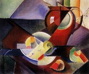 Peinture à l'huile cubiste Imre Szobotka tableau haut de gamme Still Life sur toile de 76x91 cm