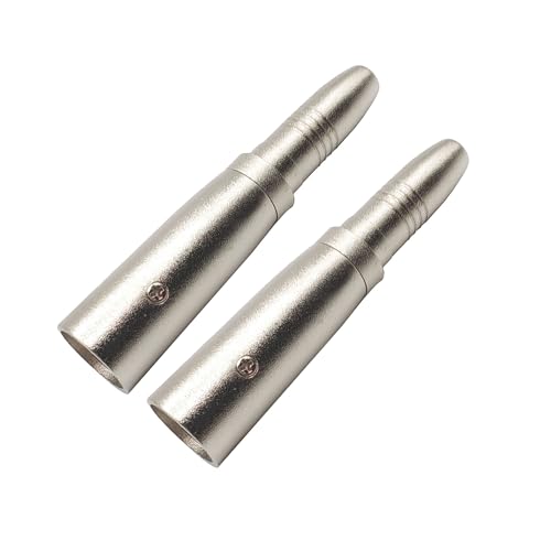 Adaptador XLR macho a 1/4 pulg. hembra 2 piezas miniatura 6