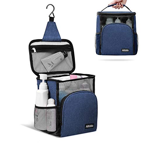 AiKiddo Mesh Shower Caddy Tote Bag, Oxford Waterproof Toiletry and Bathroom Organizer Bag