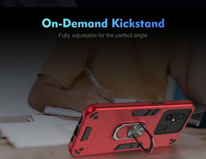 Image of Armor Kickstand Defender Back Cover case Mobile Cover for Poco C55 / Redmi 12C