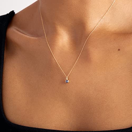 Gelin 14k Solid Gold Evil Eye Necklace for Women3
