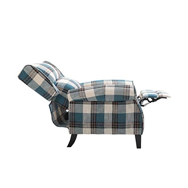HOMCOM Single Armchair Sofa Push Back Recliner Living Room Furniture Cushion Padded Seat w/Armrest - Image 9