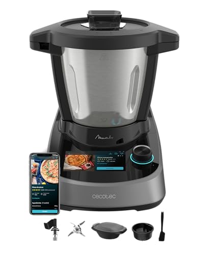 Cecotec Robot de Cuisine Multifonction Mambo Touch Daily. Capacité 3,3 L, 37 Fonctions, Écran Tactile, APP Mambo avec Livre de Recettes, Balance et Bol en Acier Inoxydable compatible Lave-vaisselle