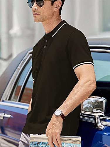 Image of Lymio Men's Polyester Regular Fit T Shirt || Polo T-Shirt || Pain T-Shirt (Plainpolo)