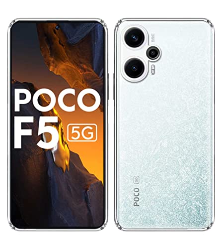 Image of Soft Silicone TPU Back Cover Compatible with Poco F5 5G, White
