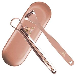 JUNSHUO Tongschraper – Koper Tongreiniger – Mondhygiëne – Mondverzorging – Tanden poetsen – Rose Goud – Tongkrabber…