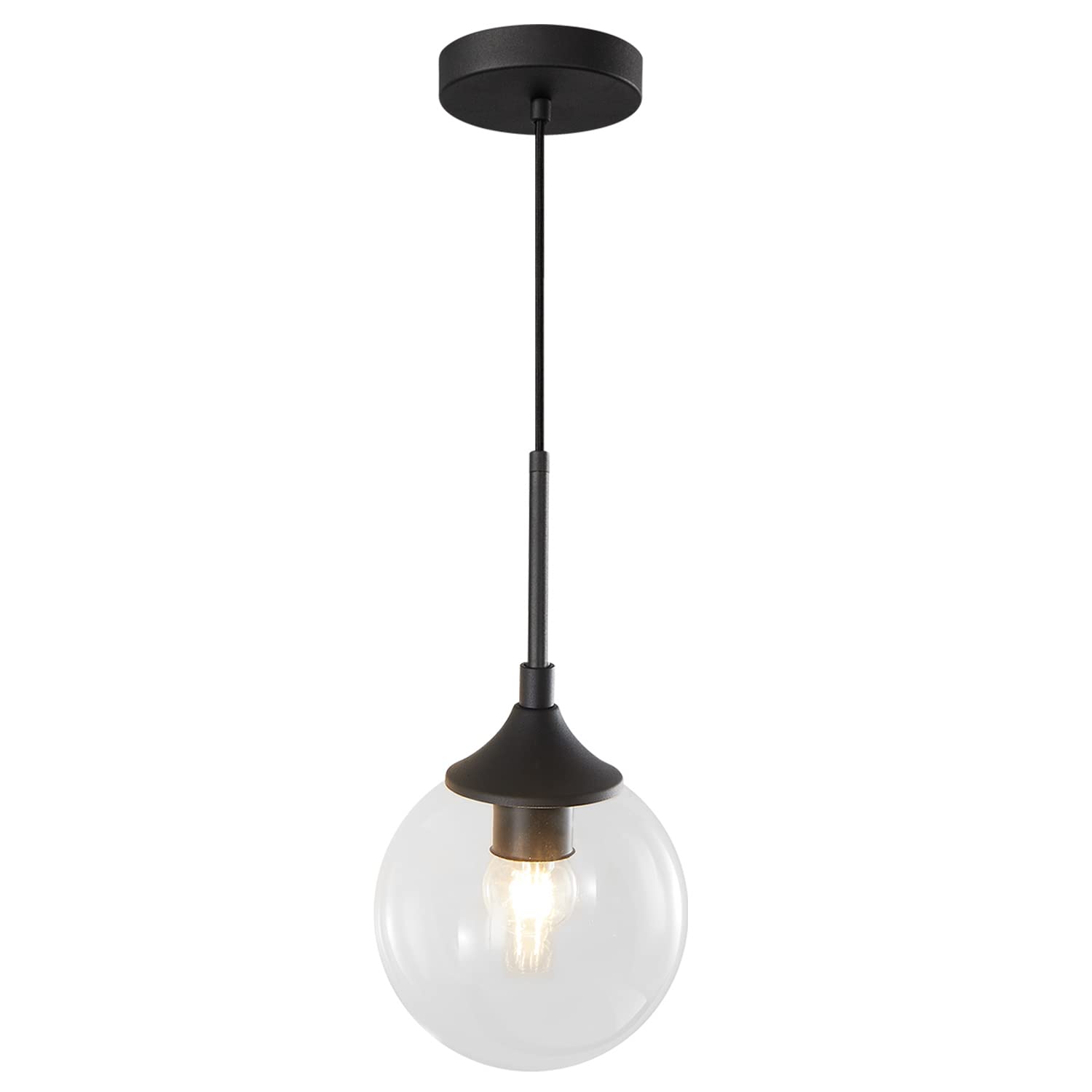 Plafonnier moderne globe en verre pour îlot de cuisine salon