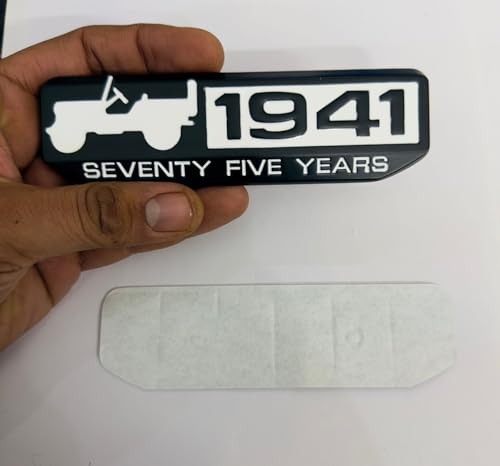 Image of Emblems for Car & Bike Metal Lo.go and Grill Me.tal Lo.go, Auto Accessories for Car Emblem 3D Badge Auto Racing Sport Sticker Grand Tourer Decal. (1941 Black White Sticker)