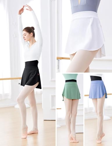Daydance Girls Women Pull On Ballet Skirt Elastic Mini Skirt for Dancing4