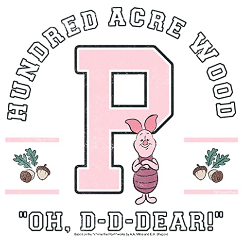Disney Winnie The Pooh Piglet Collegiate Girl's Solid Crew Tee2