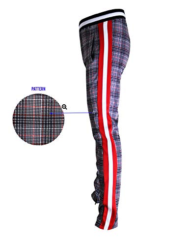 Image of SCREENSHOT Screenshotbrand Mens Hip Hop Slim Fit Track Pants - Athletic Jogger Bottom with Side Taping