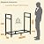 GEDLIRE 3.9ft Outdoor Firewood Reack, Adjustable Heavy Duty Logs Stacker Stand Holder for Fireplace, Metal Lumber Wood Storage Carrier Organizer, 35"- 47.2" Expandable Width