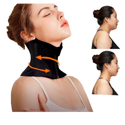 Chin Strap for Sleeping, Soft Neck Wrap for Relaxation, Neck Support Face & Neck Mask Cover, Chin Strap for Skincare (BLACK, L) image 4