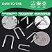 Yauhar 800Pcs 4mm 6mm 8mm 10mm J-Hook Ethernet Cable Nails Wire Clips with Steel Nails and 5/8