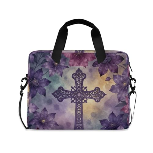 Maletín para portátil 15.6 pulgadas con asa y correa morado miniatura 1