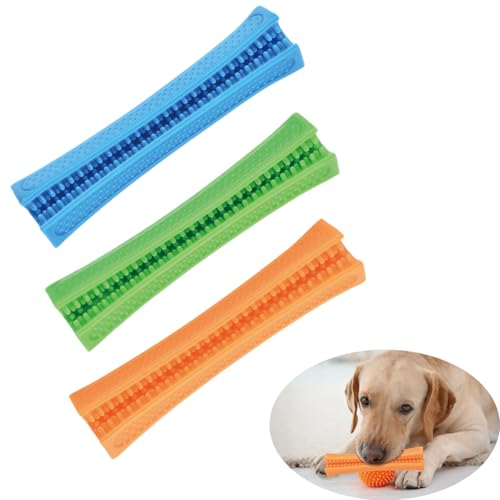 Alyxen 3 Piezas Juguetes Morder para Perros,Juguete Interactivo Indestructible para Masticar,Goma De Juguetes Interactivos para Limpiar Los Dientes,para Perros De Tamaño Pequeño A Mediano