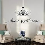 Home Sweet Home Paroles Sticker Mural D'Entrée De La Chambre À Coucher Grande Famille Citation d'amour Sweet Home Devis Autocollant Mural Salle De Séjour De Vinyle56x7cm