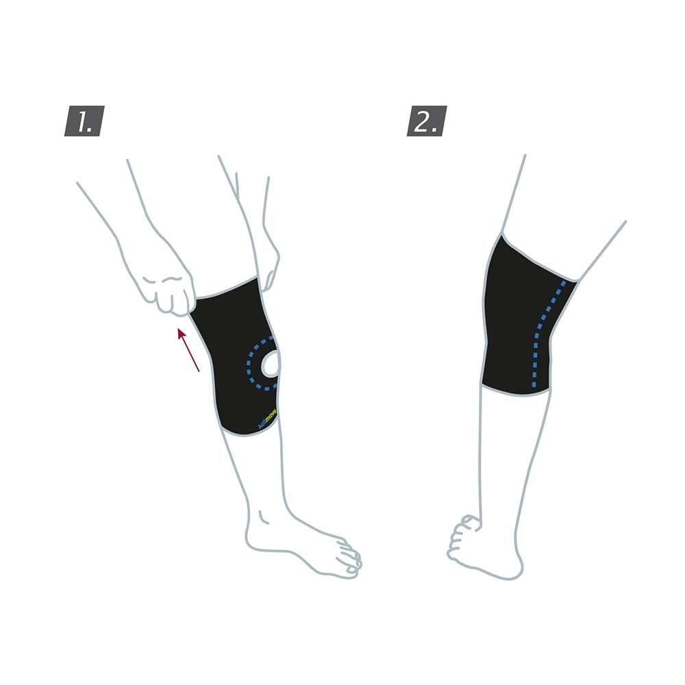 Actimove Sports Edition Knee Brace, Open Patella | Compression Sleeve for ACL MCL Injury Recovery Support, Black, X-Large