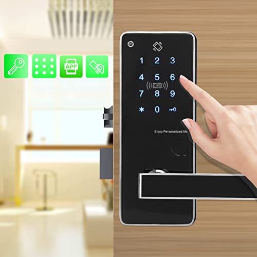Serrure de porte d'entrée intelligente avec empreinte et code pour appartement - 5