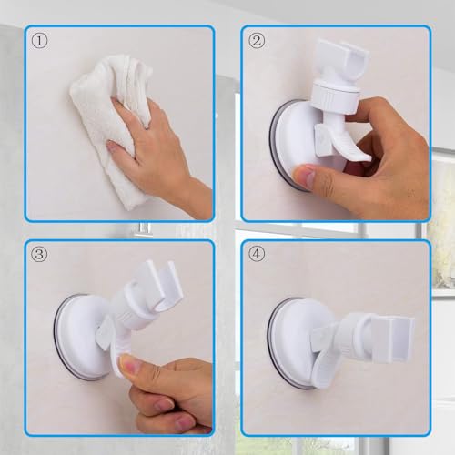 Soporte ajustable para cabezal de ducha xlehoely con ventosa de pared 5