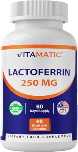 Vitamatic Lactoferrin 250mg 60 Vegetable Capsules - Promotes Healthy Immune Function*