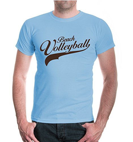 Preisvergleich Produktbild T-Shirt Beachvolleyball Logo-XXL-SkyBlue-Brown