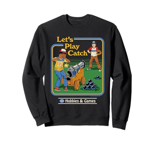 Photo de Let's Play Catch Cannon Retro Vintage Funny Adult Humor Sweatshirt