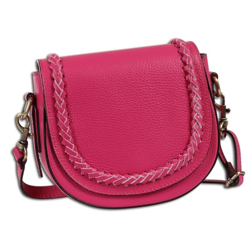 Sac à bandoulière en cuir rose fuchsia OTT806SP : le confort mains libres