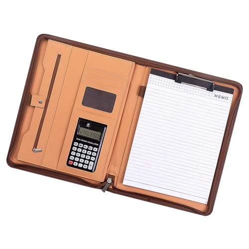 Conférencier à fermeture éclair doté d'une calculatrice 12 chiffres et trieur cartes
