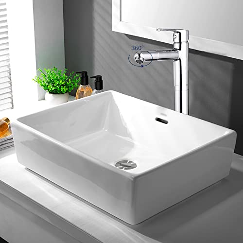 Lavabo de baño rectangular para crear un espacio de spa en el tocador de casa 6