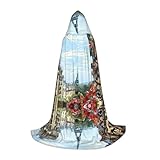 BLWSLC Capa con capucha para adolescentes, diseño de Street in Paris Town para cosplay, disfraces y fiestas de vacaciones