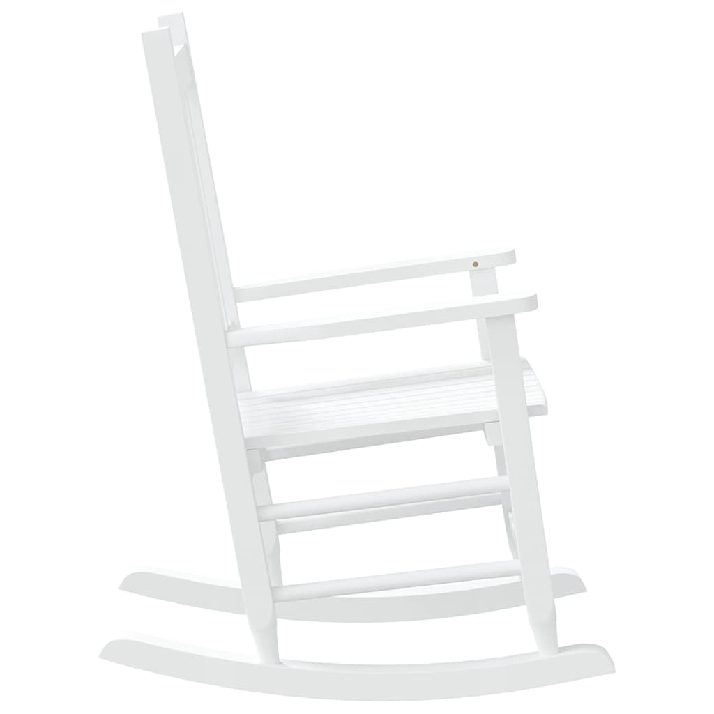 VidaXL Mecedora para Niños de Madera Maciza de Álamo Blanca - Exterior y Jardín - Pequeña