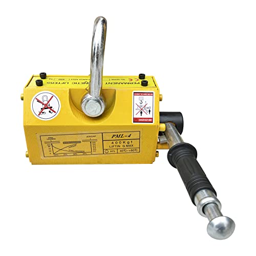 BEILOCKERY Magnetic Lifter, 880lbs/400kg Lifting Capacity, Permanent Magnetic Lifting, Super-Strong Neodymium Magnet, for Lifting Steel Sheet, Steel Block, Cylindrical Steel