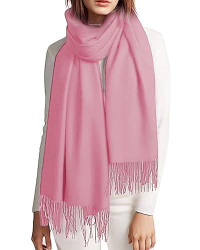 Catálogo de Pashminas para Mujer los 10 mejores. 47 VIOPY Bufanda Mujer de Suave, Pashminas Mujer Moda, Chalinas para Mujer Elegante, Recuerdos de Bodas Fiestas, Ideal Regalos para Mamá, Abuela (rosa, talla única)