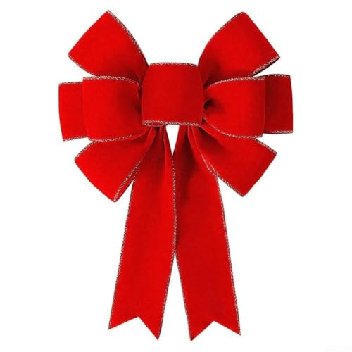 Weihnachtsschleifen Groß 7 Besttoolifes Rote Weihnachtsschleifen für den Außenbereich, 27 x 50...
