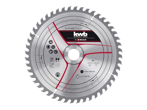 Kwb by Einhell Lame de scie aux carbures de tungstène (Ø 254 x 30 mm, 42 dents, pour scie circulaire sur table & scies à onglet radiales)