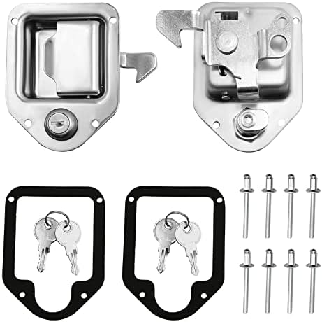 2Pcs Truck Tool Box Latch Stainless Steel Paddle Latches Tool Box...